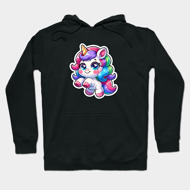 Kawaii Unicorn Hoodie by TranquilAsana